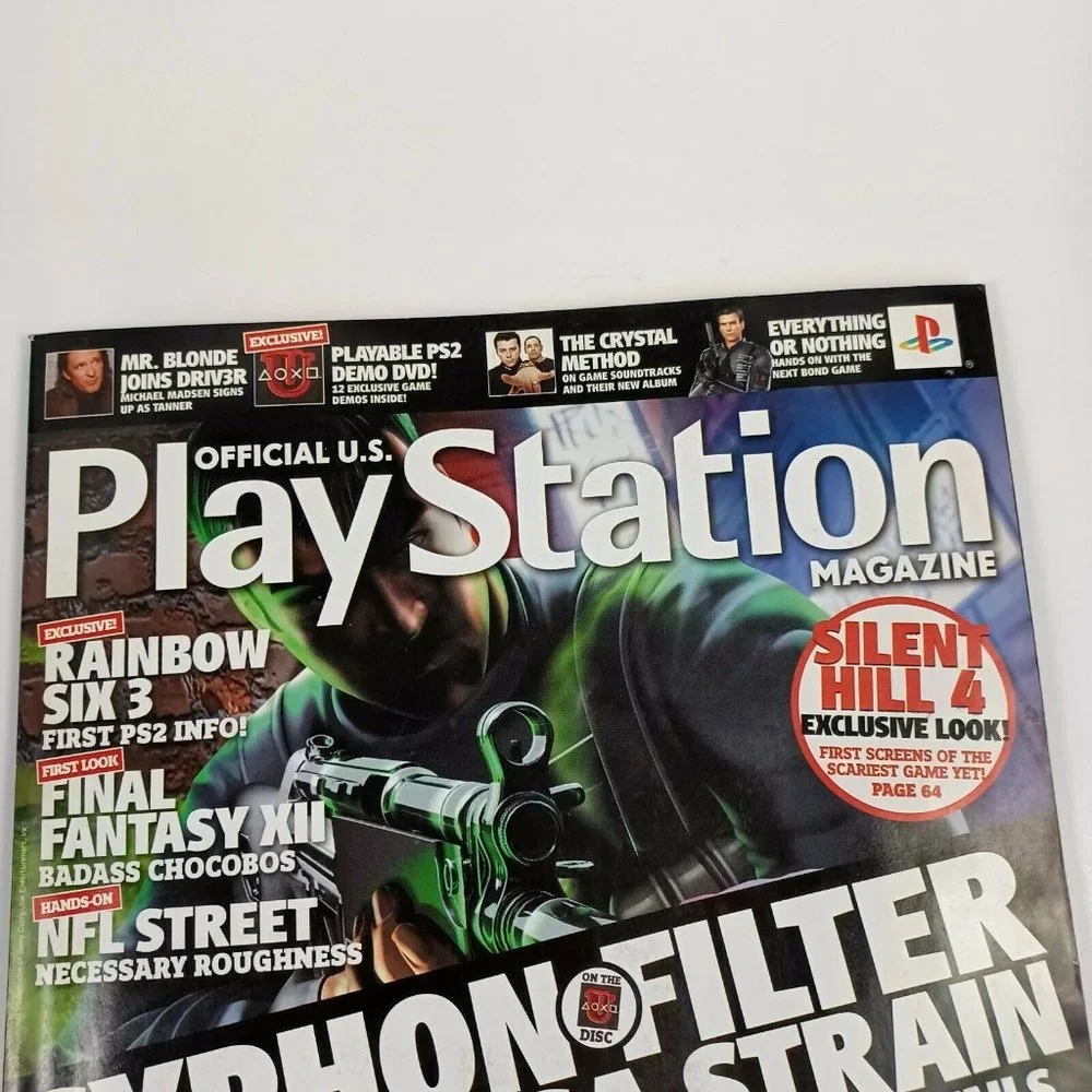 PlayStation Magazine Syphon Filter 04' Issue 77 INCLUDES DEMO DISC *MINOR WEAR